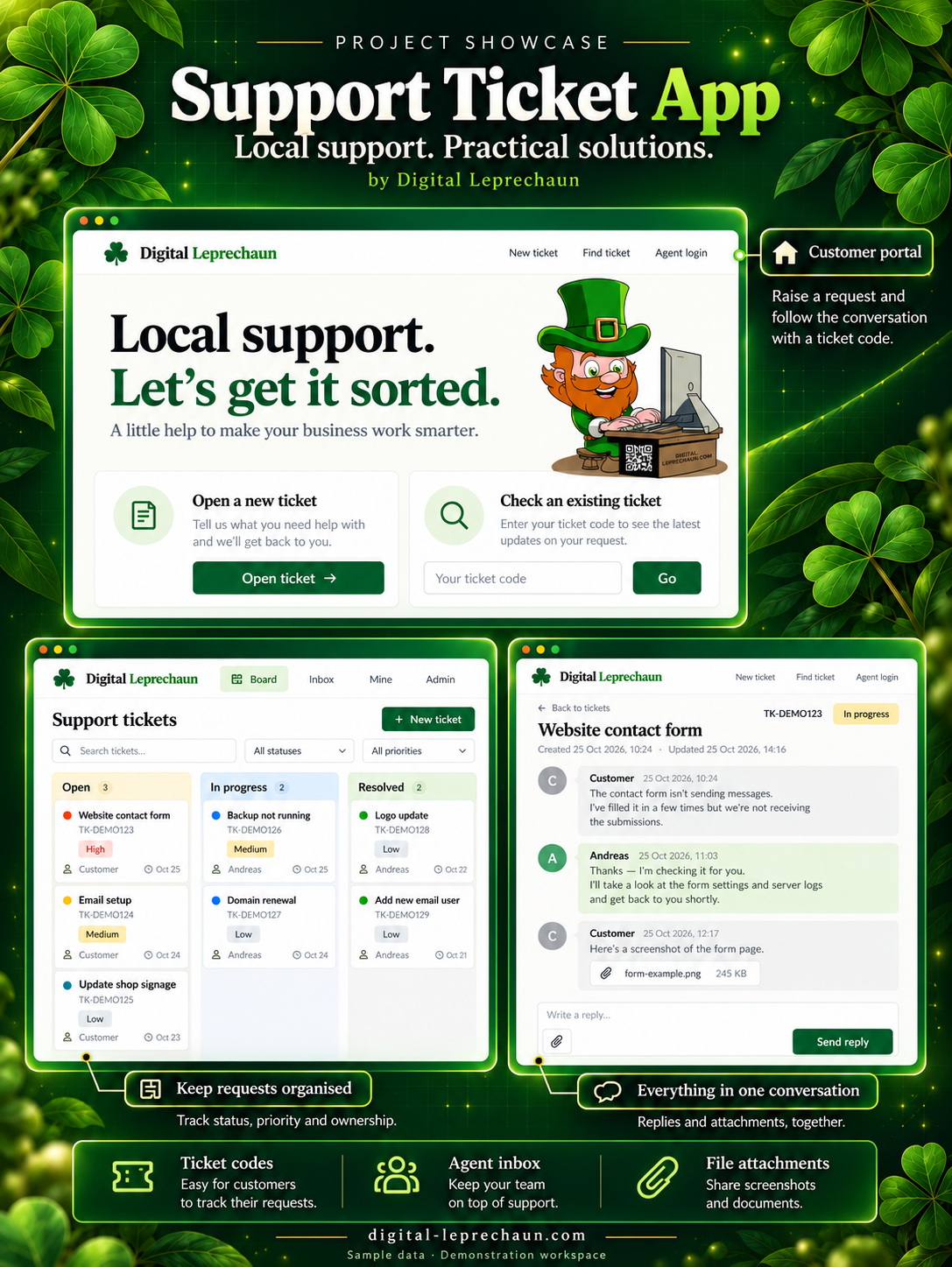 Support Ticket App project showcase